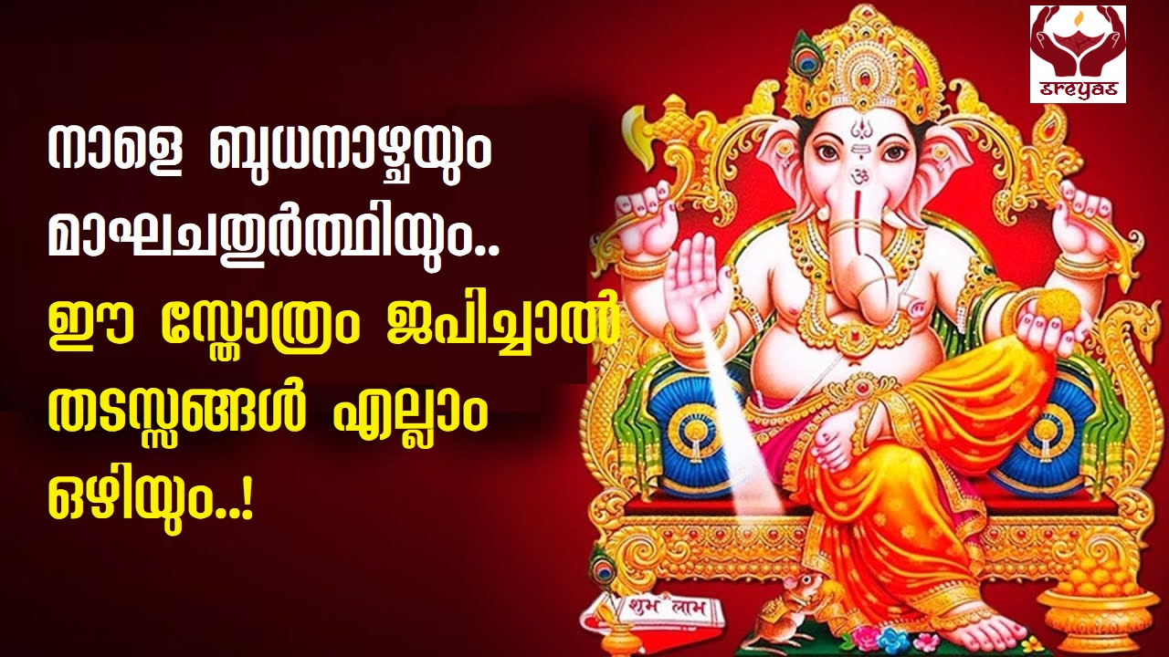 നാളെ ബുധനാഴ്ചയും മാഘചതുർത്ഥിയും.. ഈ സ്തോത്രം ജപിച്ചാൽ തടസ്സങ്ങൾ എല്ലാം ഒഴിയും..!